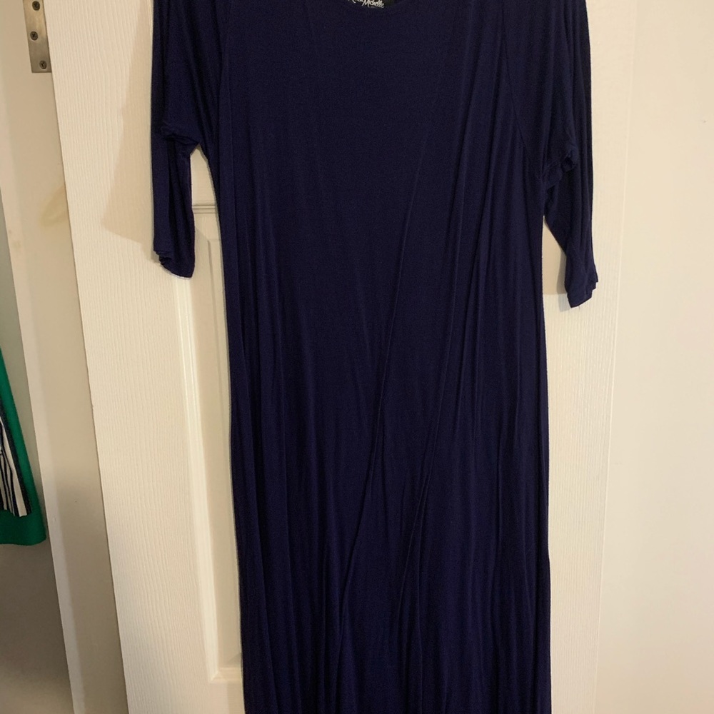 Knee length navy women’s cotton dress size small